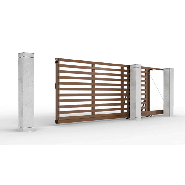 Автоматические откатные ворота Prestige 4 на 2 метра с приводом RTO-500 цвета RAL 8014